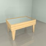 Mesa espelhada com pés