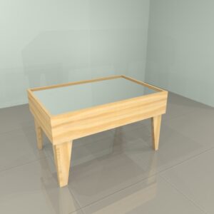 Mesa espelhada com pés