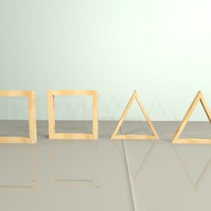 Formas geométricas vazadas (3 unidades)